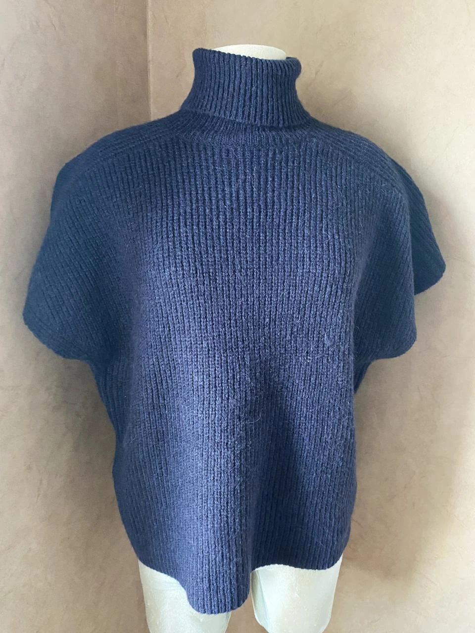 Suéter IKKS talla 36 cuello de tortuga azul marino mangas cortas – STAY COOL – photo 3